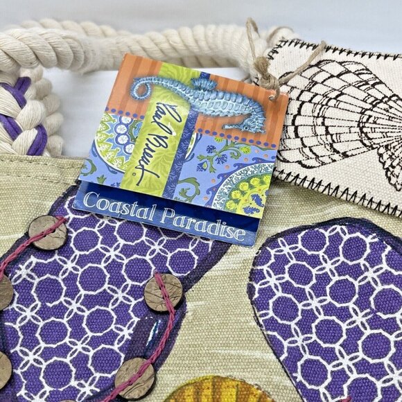 Paul Brent “Gone to the Beach” Bag - Embellished On Flip Flops NWT - Picture 4 of 12